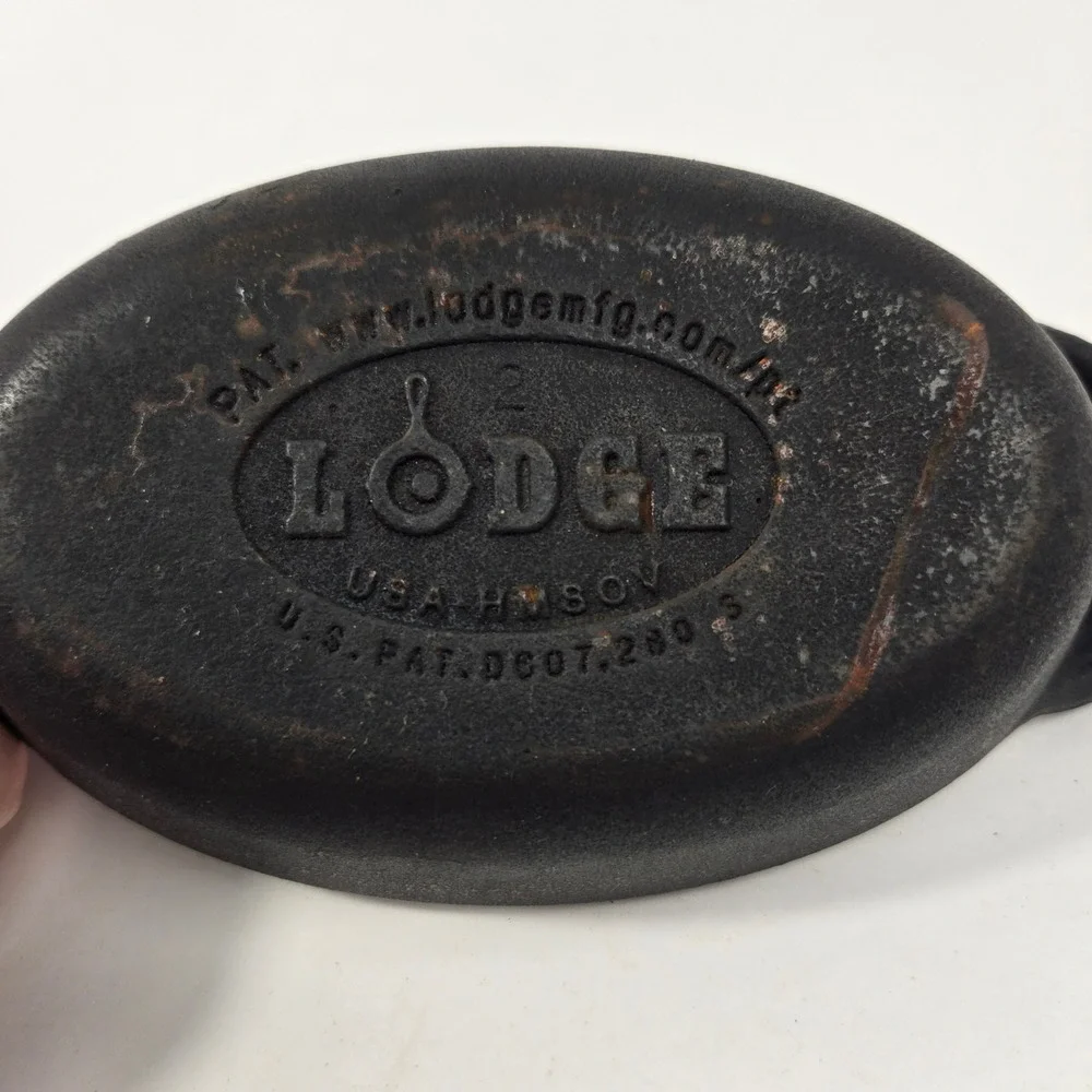 Lodge Cast Iron Oval Mini Server 9oz Black HMSO USA Made Individual Dish
